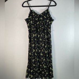 Black floral dress size 4-6 (M)